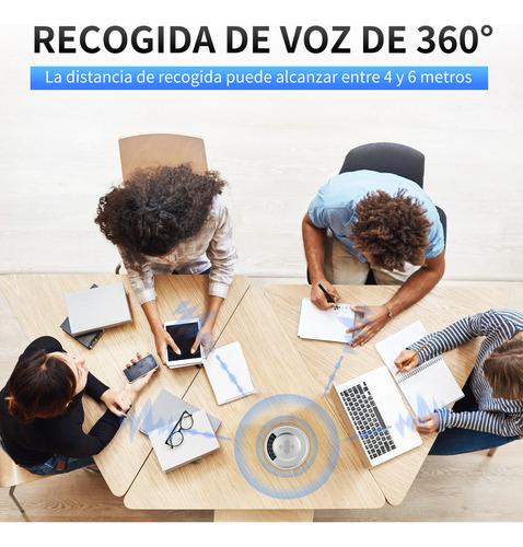 Xtuga Q3 Micrófono Inalámbrico De Conferencia Altavoz Bocina Color Plateado