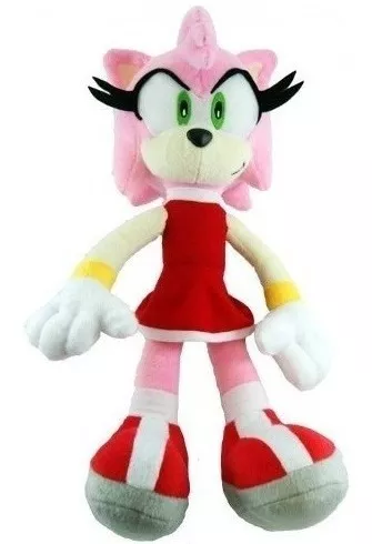 Kit 3 Boneco Pelúcia Turma Do Sonic 35 Cm Unisex Antialergic