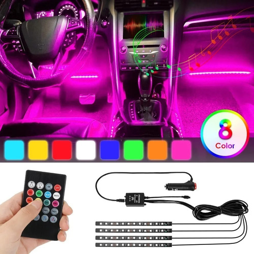 Nasjac 48 Luces Neón Atmósfera Interior Coche Tiras Led