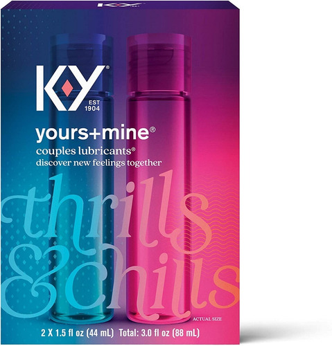 Lubricante Íntimo K Y Yours + Mine Couples 2 Frascos De 44ml