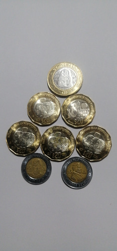 Monedas Conmemorativas De $20 Y $5 Pesos, 8 Piezas