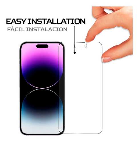 Imagen 3 de 6 de Protector De Pantalla Antishock Para Apple iPhone 14 Pro Max