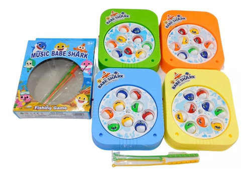 Clásico Pescar Juego De Mesa 9 Peces Caña Fishing Game Iman