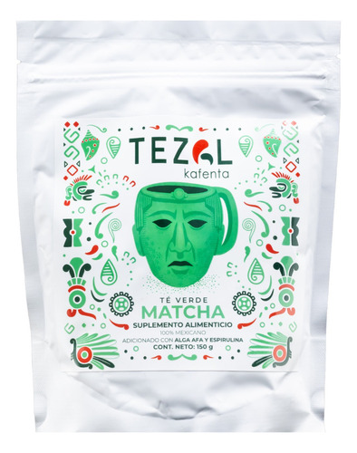 Té Matcha Con Alga Espirulina Y Afa 150 Gramos Tezal Kafenta ®