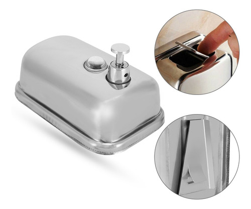 Dispensador De Jabón De Pared De Acero Inoxidable De 500 Ml