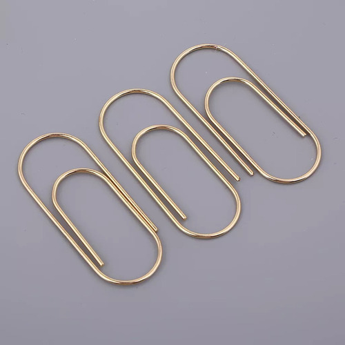 Clipes De Papel Revestidos Gigantes Bookmark Gold