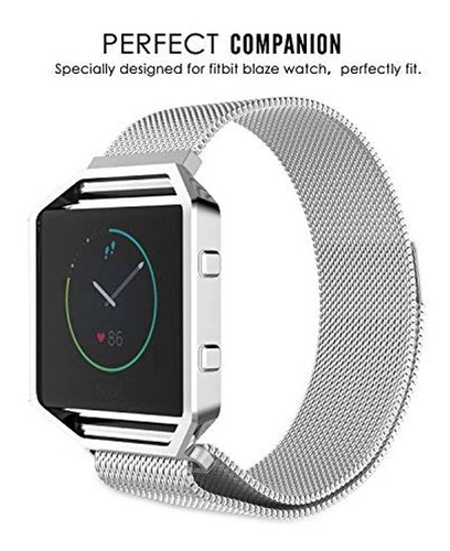 Imagen 5 de 5 de Correa De Acero Inoxidable Para Reloj Fitbit Blaze
