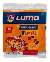 Comprar Papel Glacé Lustre 10x10 Cm X 10 Hojas Pack X 5 Sobres Luma