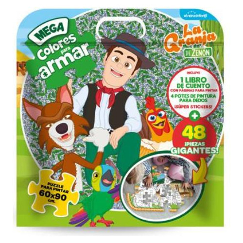 Mega Colores Para Armar La Granja De Zenon, De Anónimo. Editorial Vértice, Tapa Blanda