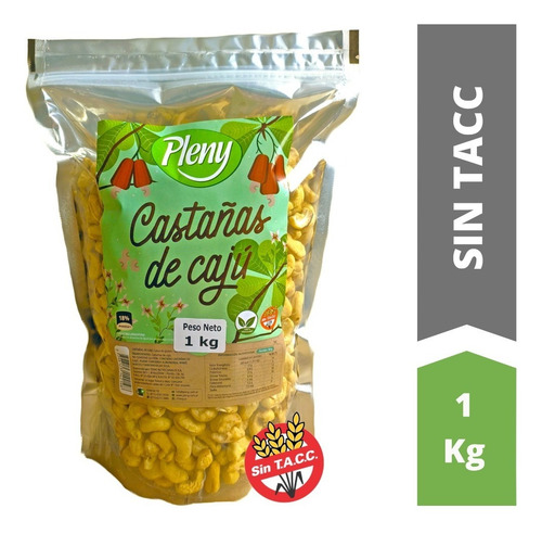 Castañas De Cajú X 1 Kg - Libre De Gluten Sin Tacc