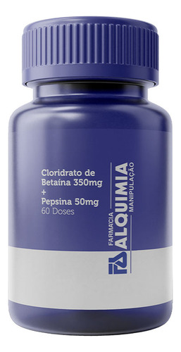Cloridrato De Betaína 100 Mg + Pepsina 50 Mg 60 Doses