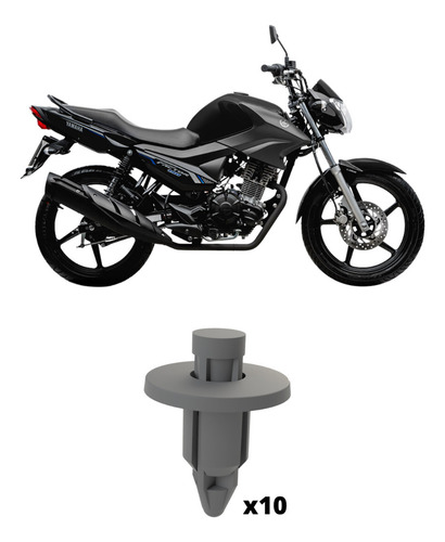 Kit 10 Grampos Presilhas Carenagem Yamaha Ybr Factor 150