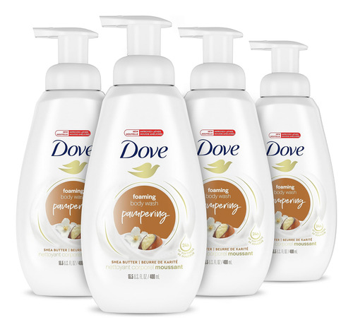 Body Wash Dove Instant Foaming Manteca De Karité, 400 Ml, 4