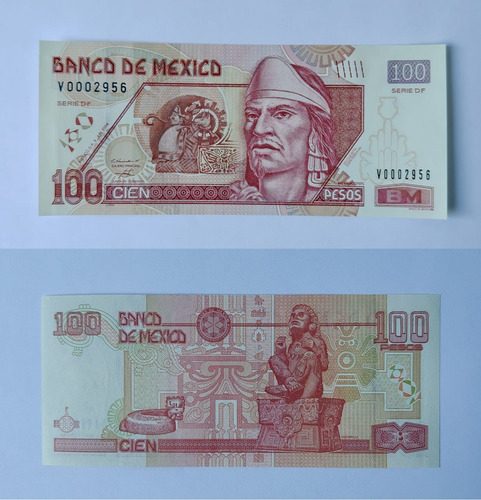 Billete 100 Pesos Fam D1 Banda Iridiscente Serie Baja Unc (Usado)