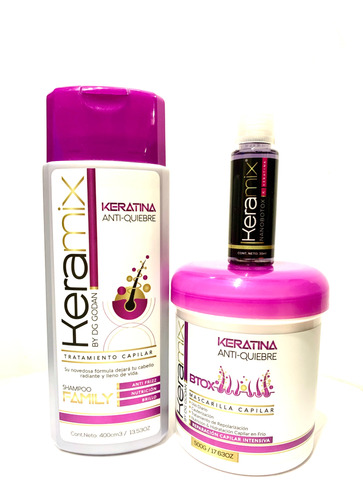 Kit Shampoo Keratina  +mascarilla Y Ampolla