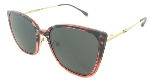 Anteojos Clip On Lentes Polarizado Uv 2257 Metal Pin Up Flex Bordó-negro