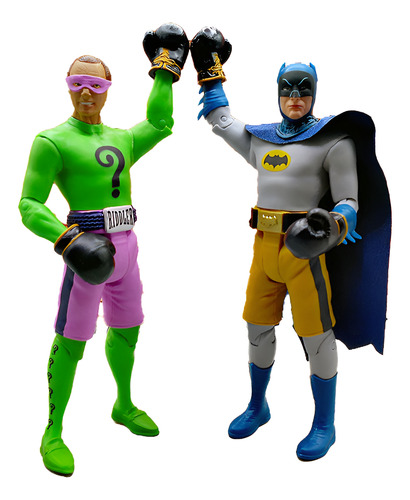 Set Figura Batman Vs Acertijo Retro Boxeadores Mcfarlane