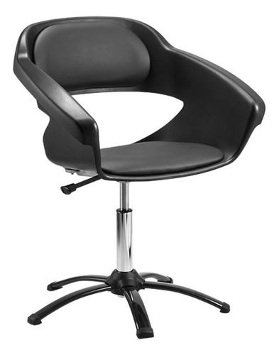 Silla Corte Negra Neumática 3991 Primma Letmex Salón