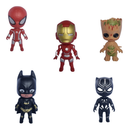 Conjunto De Bonecos Super Heróis Mini Avengers Em Ação