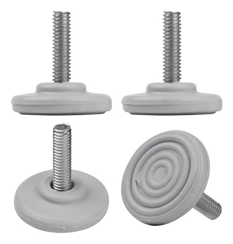 Regaton Nivelador Pata Muebles Plastico Gris Rosca 5/16 4 Unidades