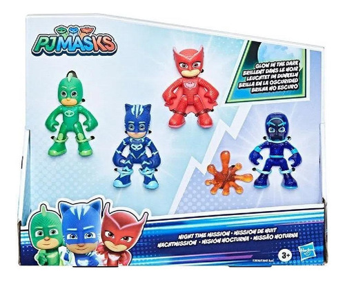 Pack 4 Mini Figuras Pj Masks Missao Noturna Hasbro F2836