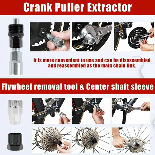 Herramientas Bici Extractor Motor Corta Cadena Llave 5pcs