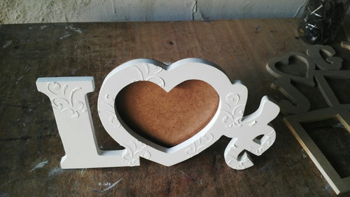 Bellos Portaretratos Love Elaborados En Mdf Crudos