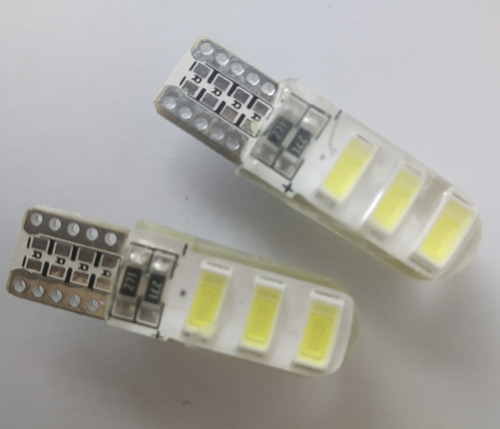 Par Cocuyos Led T10 Siliconados Fijos Para Carro Y Moto