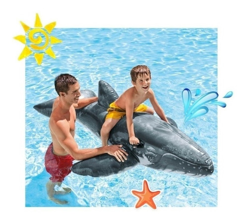 Ballena Inflable Flotador Para Pileta 201x135 Cm Intex Cuota