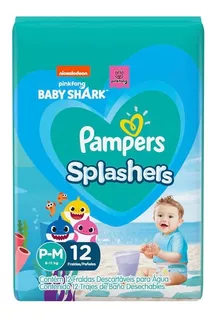 Pampers Splashers Swim Pants Baby Shark Pañales Para El Agua