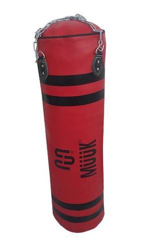 Punching Bag De Cuero Compuesto Muuk Con Rotor 1.2mt Rojo