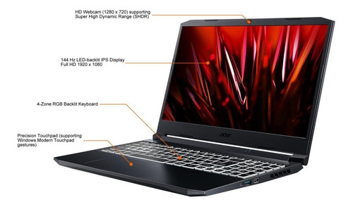 Imagen 9 de 9 de Notebook Acer Nitro Ryzen 5 5600h 16gb Ssd512 Rtx3060 144hz
