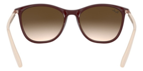 Gafas de sol Ray-ban RB4317l 639413 56 con montura burdeos y lentes Rose Haste Brown con diseño de mariposas