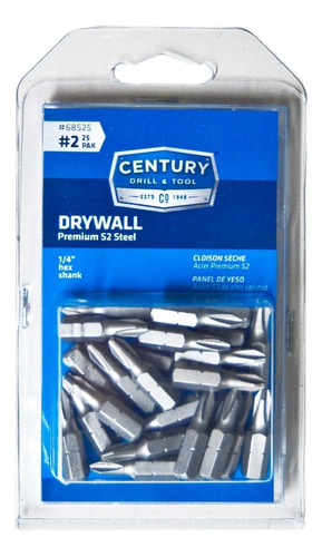 Century 68525 Premium S2 Steel Phillips Drywall Insert Sc