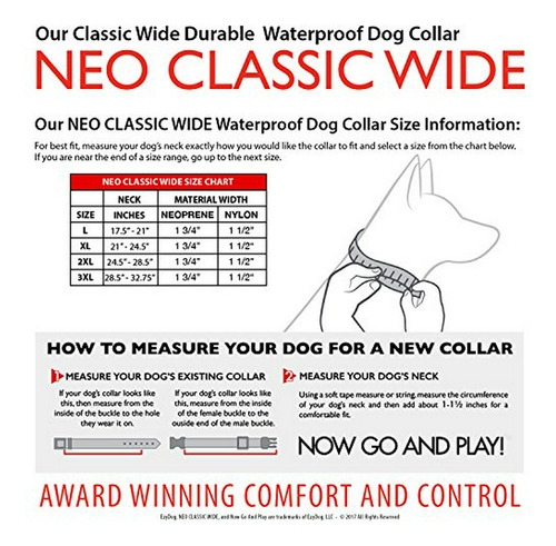 Collar Ancho Para Perro Ezydog Neo Classic