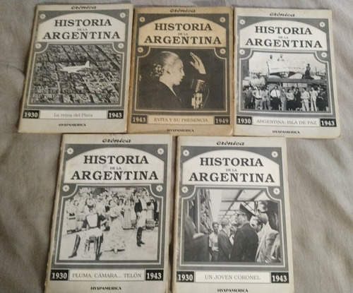 Lote X 5 Historia De La Argentina Crónica Hyspamerica