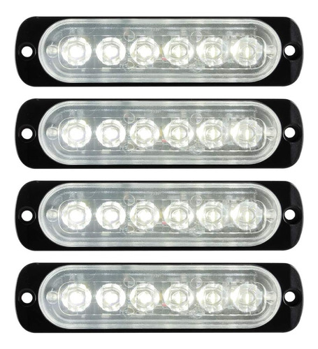 6led Blanco Luz Estroboscópica Emergencia Para Auto Camión