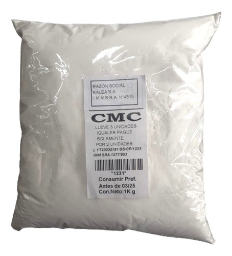 Carboxi-metil-celulosa (cmc) 1kg. Lleve 3 Pague Solo 2.