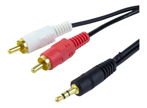 Imagen 1 de 5 de Cable De Audio Auxiliar Plug 3.5 A Rca Estereos 1.5 Metros