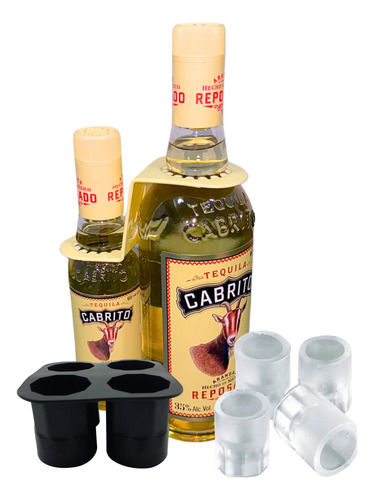 Tequila Cabrito Reposado 750ml +molde 4vasos De Hielo Gratis