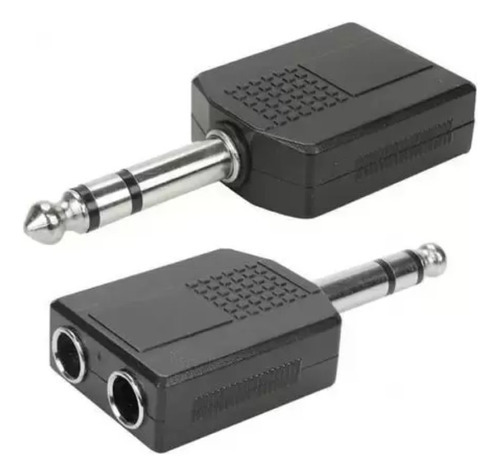 Adaptador P10 Stereo Macho X 2 P10 Stereo Femea