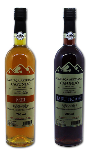Kit Com 2 Cachaças Mineiras Artesanais Cachaçaria Cafundó
