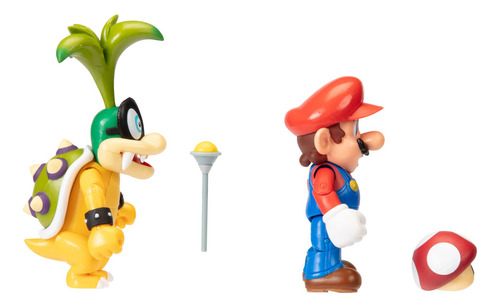 Figura De Acción Super Mario Nintendo 4 - Mario Vs. Iggy Koo