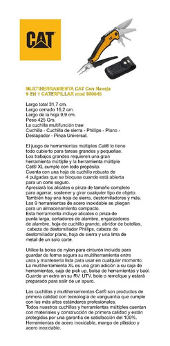 Imagen 2 de 7 de Multiherramientas Cat Kl 9 Usos Tamaño Grande 980045