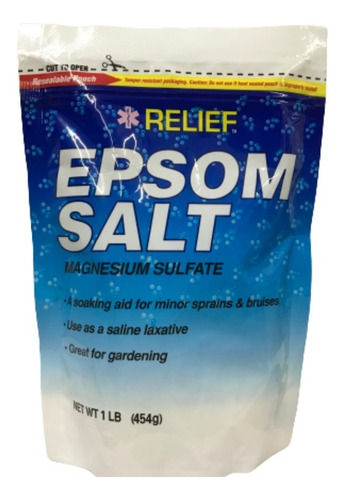 Imagen 1 de 1 de Sales De Baño Epsom Salt Natural 454 Gr