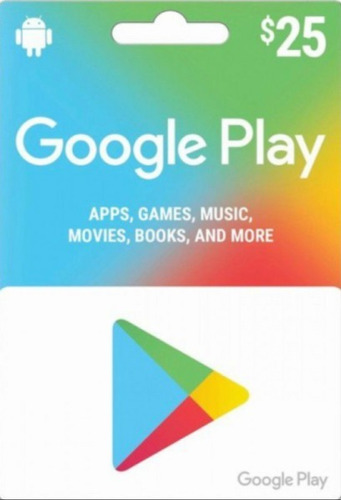Google Play Store 25 Usd Gift Card