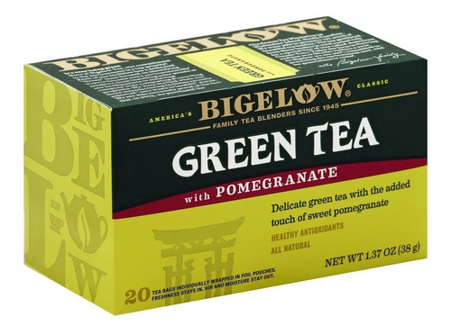 Té Verde Con Granada Bigelow Green Tea With Pomegranate 20pz