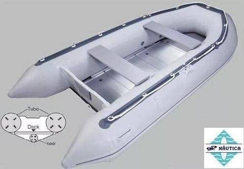 Imagen 8 de 15 de Bote Inflable Coral Sea Hifei Hsd 230 Aluminio 4hp Apnautica