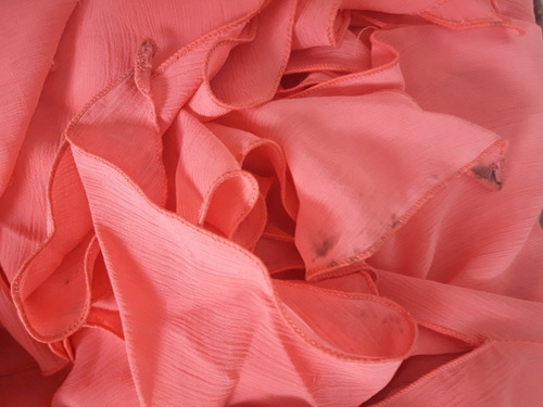 Vestido Fiesta Largo Coral En Picos Y Con Piedras