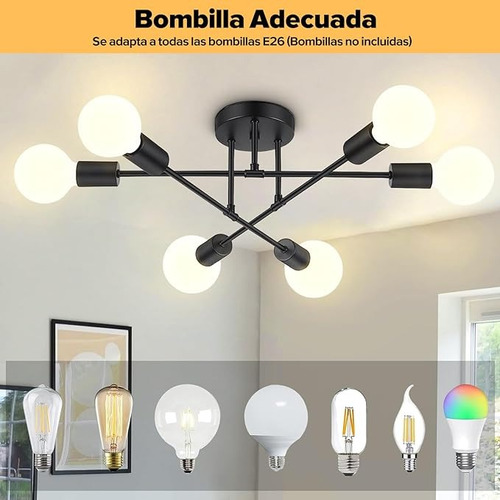 Lámpara De Techo Colgante Decorativas Con 6 Luces